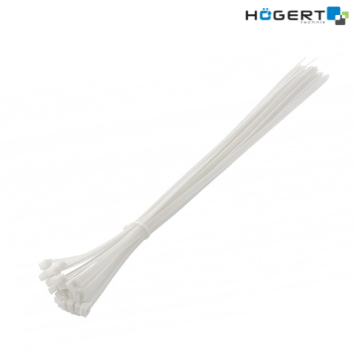 HT2C733 ՊՎՔ ամրակներ սպիտակ  7.6*500մմ 25 հատ HOGERT