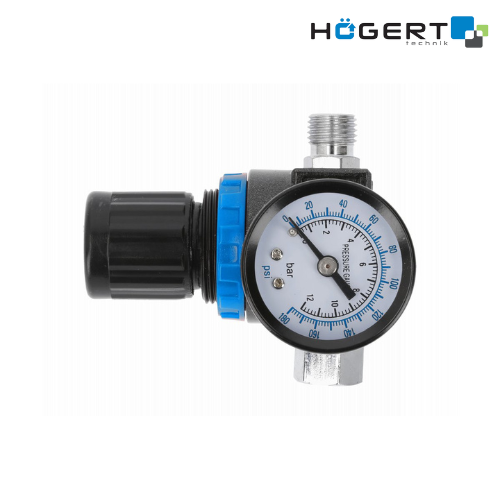 HT4R873 կարգավորիչ ճնշման չափիչով 1/4″, 12 բար/174 PSI HOEGERT