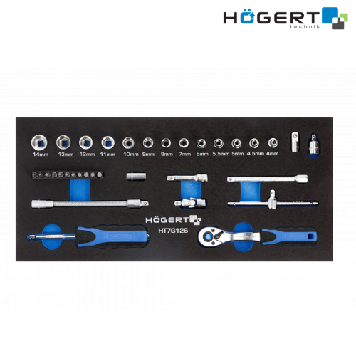 HT7G126 Հավաքածու արգելանիվի 1/4, 34 հատ HOGERT