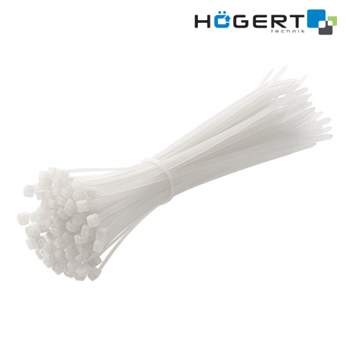 HT2C723 ՊՎՔ ամրակներ սպիտակ  3,6*200մմ 100հատ, HOGERT