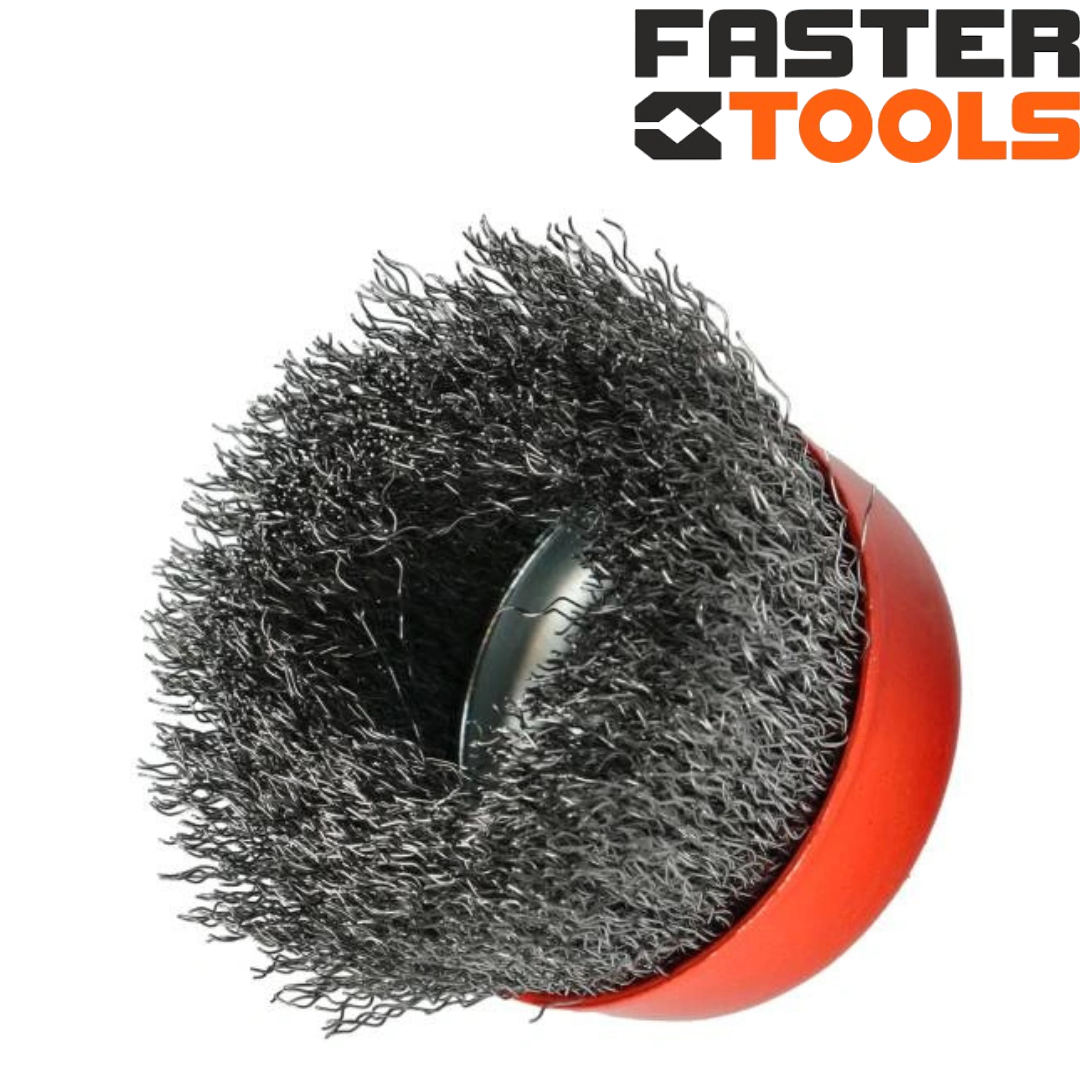 FT201-17/3508  FASTER TOOLS պողպատե բաժակաձև խոզանակ M14 80 մմ	