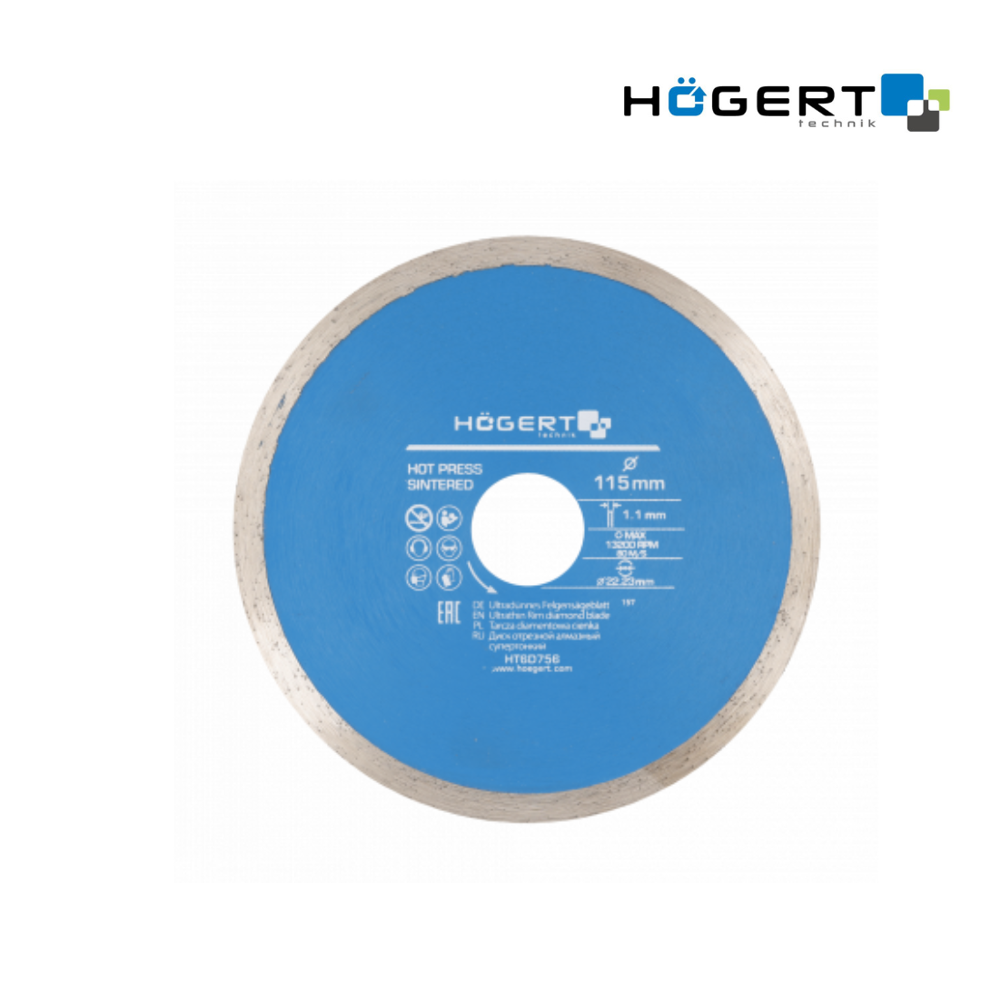HT6D758 Ալմաստե կտրող սկավառակ, բարակ եզրով, 230 х 1,8 х 22,3 մմ