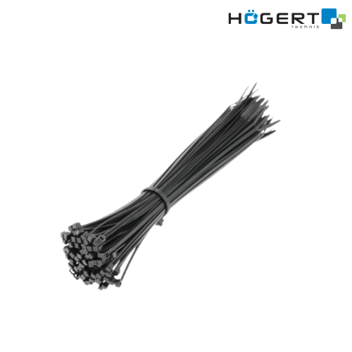HT2C714  ՊՎՔ ամրակներ սև 4.8*370մմ 100հատ  HOGERT