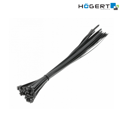 HT2C715  ՊՎՔ ամրակներ սև 7.6*500մմ 25հատ HOGERT